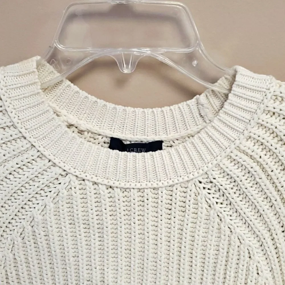 ‎J. CREW Ribbed Crew Neck Chunky Sweater - Size X-Small (NWT)